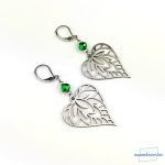 ANAN, nemesacél, fülbevaló, antiallergén ékszer, őszi kollekció, Lótuszlevél	