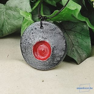   ANAN, művészi medál, agyag, polimer agyag ékszer, fémmentes, nyaklánc, Szívdobbanás