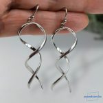 ANAN, antiallergén, minimalista, nemesacél ékszer, fülbevaló, nyaklánc, Dupla Spirál