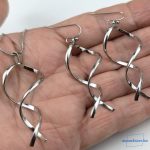 ANAN, antiallergén, minimalista, nemesacél ékszer, fülbevaló, nyaklánc, Dupla Spirál