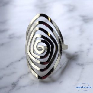   ANAN, szabályozható méretű, nemesacél gyűrű, minimalista ékszer, Spirál