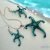 ANAN, kézzel festett, fülbevaló, nyaklánc, tengeri csillag, türkiz, Tenger Szíve