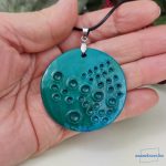 ANAN, művészi medál, agyag, polimer agyag ékszer, nyaklánc, Buborékok