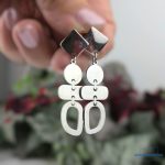 ANAN, nemesacél fülbevaló, minimalista, antiallergén ékszer, Geometria